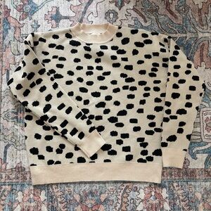 Harper Heritage Abstract Dot Knit Sweater Size M Oversized Fit